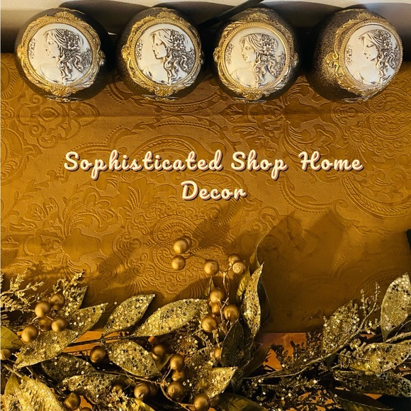 ⚜️New Gracious Home 4 Piece Victorian Ornate Decorative Spheres⚜️ - Picture 1 of 3